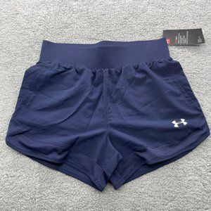 under armour womens locker woven short navy SIZE SMALL